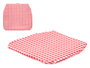 GIFTDECOR Cojín de chaise à carreaux rouge et blanc