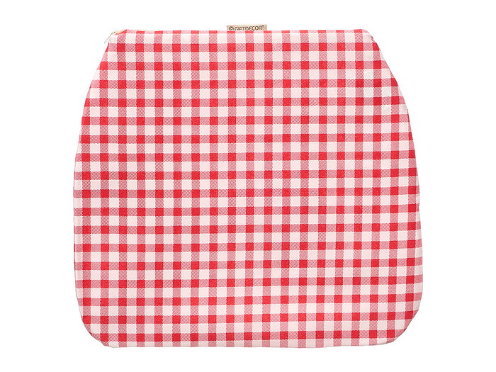 GIFTDECOR Cojín de chaise à carreaux rouge et blanc GIFTDECOR Cojín de chaise à carreaux rouge et blanc