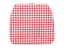 GIFTDECOR Cojín de chaise à carreaux rouge et blanc