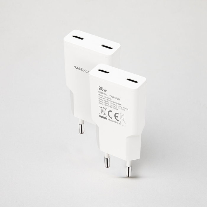 Chargeur mural NANOCABLE 10.10.2023 Blanc 20 W Chargeur mural NANOCABLE 10.10.2023 Blanc 20 W