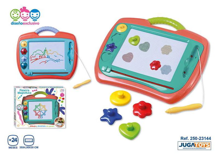 Jugatoys - pequeñ@sartistas Ardoise magnétique avec accessoires 35 x 4,50 x 30 cm - Modèles assortis Jugatoys - pequeñ@sartistas Ardoise magnétique avec accessoires 35 x 4,50 x 30 cm - Modèles assortis