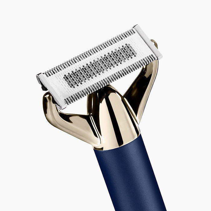 Babyliss X-BLADE SUPER-X Lame de Rechange Metal Gold et Navy - 1 Unité - Pour Rasoir OT992E - Acier Japonais, Coupe Inclinable 50°, Longévité Jusqu'à 6 Mois