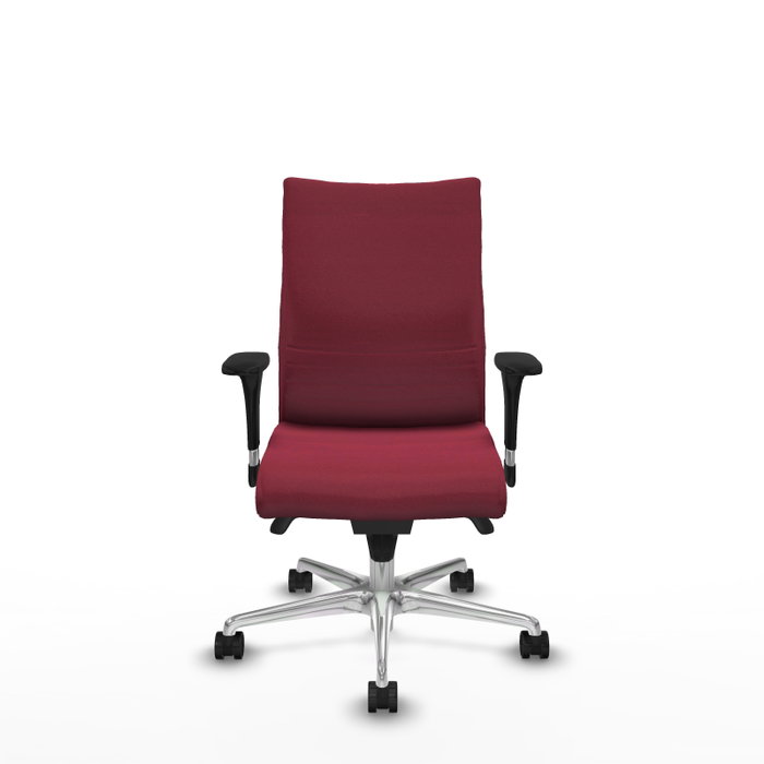 Piqueras Y Crespo Chaise de bureau Albacete confidente, mécanisme Synchro, Granat