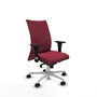Piqueras Y Crespo Chaise de bureau Albacete confidente, mécanisme Synchro, Granat
