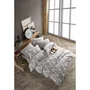 Parure de lit - Housse de couette 220 x 240 cm + 2 taies d'oreiller 60 x 60 cm - 65% coton 35% polyester - Gris