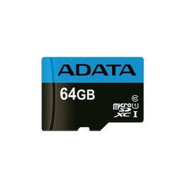 ADATA Carte mémoire Premier microSDXC 64Go UHS-I Classe 10 V10 A1 + Adaptateur SD 85Mo/s