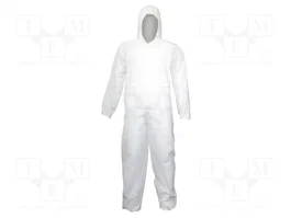LAHTI PRO Combinaison de protection blanche avec capuche XXXL