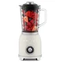 SWEISS Blender Vintage MXV8 1000 W - Bol 1,5 L avec 6 Lames - Vitesses + Mode Pulse - Puissant pour Smoothies, Glace Pilée (Beige)