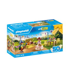 Playmobil Fête Déguisée My Life 71451 - Set de Figurines et Accessoires pour Enfants dès 4 Ans avec Princesse, Cowboy et Magicien