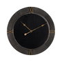 Horloge Murale Noir Doré Fer Bois MDF 61 x 2,5 x 61 cm