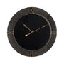 Horloge Murale Noir Doré Fer Bois MDF 61 x 2,5 x 61 cm