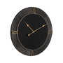 Horloge Murale Noir Doré Fer Bois MDF 61 x 2,5 x 61 cm