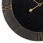 Horloge Murale Noir Doré Fer Bois MDF 61 x 2,5 x 61 cm