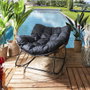 Home Deco Factory Butaca-Mecedora Tulum Negra