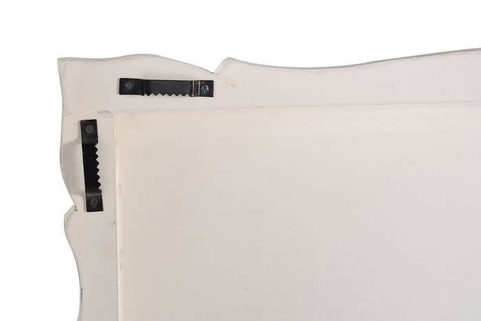 GINER Y COLOMER Cabecero en MDF Blanc Vieilli - Tête de lit décorative en bois de mangle, finition patinée