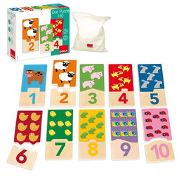 Goula - Puzzle Duo pour apprendre à compter de 1 à 10 - Jeu éducatif autocorrectif
