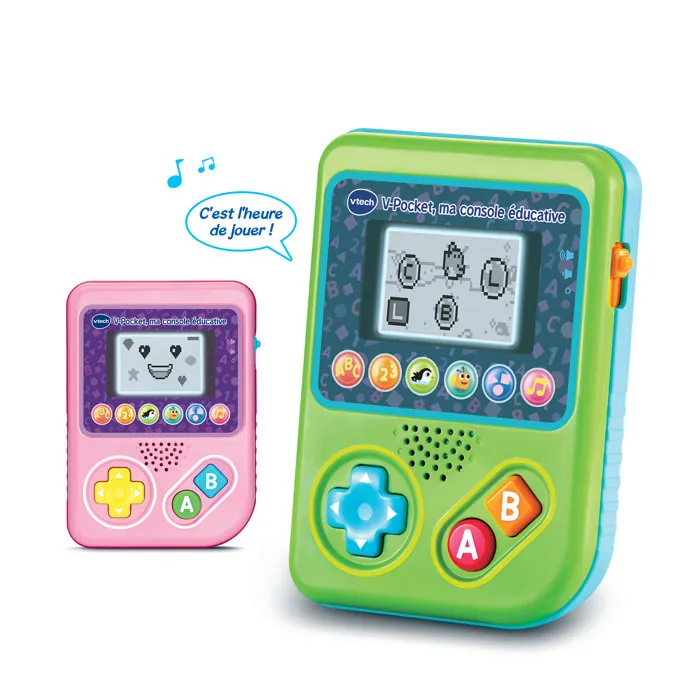 VTECH V-Pocket Ma Console Éducative Portable - Apprentissage et Jeux pour Enfants 3 à 7 Ans - Langue Français - Vert