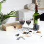 The Concept Factory Coffret d'accessoires pour le vin en bambou, 5 pièces