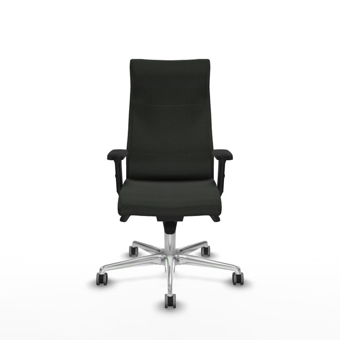 Piqueras Y Crespo Fauteuil Albacete, Mécanisme Synchrone, Tissu Noir, Base Aluminium