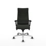 Piqueras Y Crespo Fauteuil Albacete, Mécanisme Synchrone, Tissu Noir, Base Aluminium