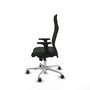 Piqueras Y Crespo Fauteuil Albacete, Mécanisme Synchrone, Tissu Noir, Base Aluminium