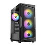 Antec AX61 Elite Boîtier PC Gaming Midi Tower Noir Micro-ATX/ITX avec Fenêtre Latérale