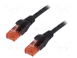 DIGITUS Câble Ethernet Cat 6 U/UTP 1m Noir