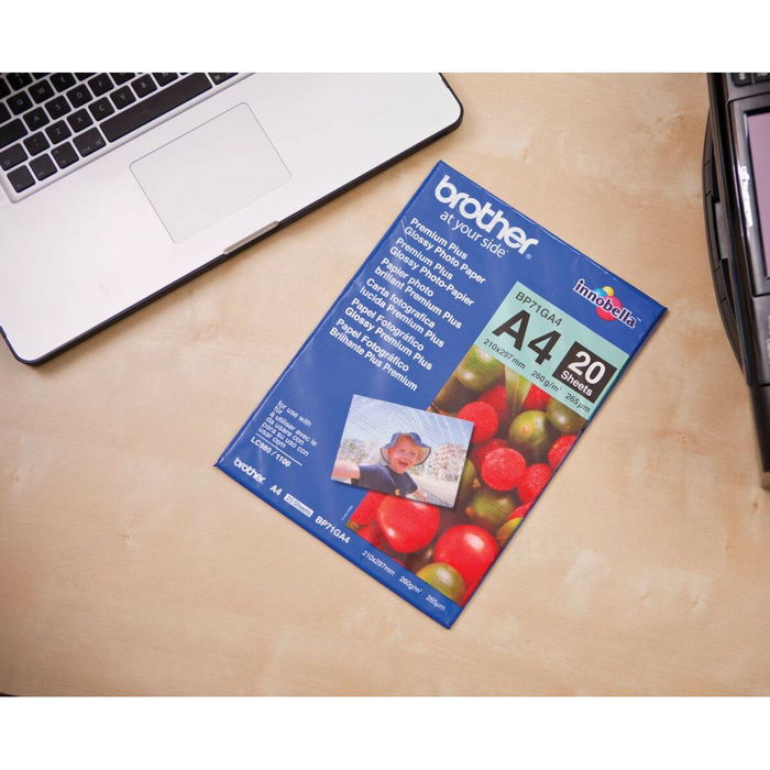 Papier Photo Glacé Brother BP71GA4 A4 20 Volets Papier Photo Glacé Brother BP71GA4 A4 20 Volets