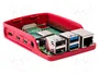 Raspberry Pi Boîtier officiel pour Raspberry Pi 4 rouge et blanc