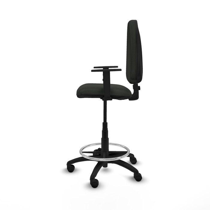 PIQUERAS Y CRESPO Tabouret de bureau Noir avec accoudoirs 1D