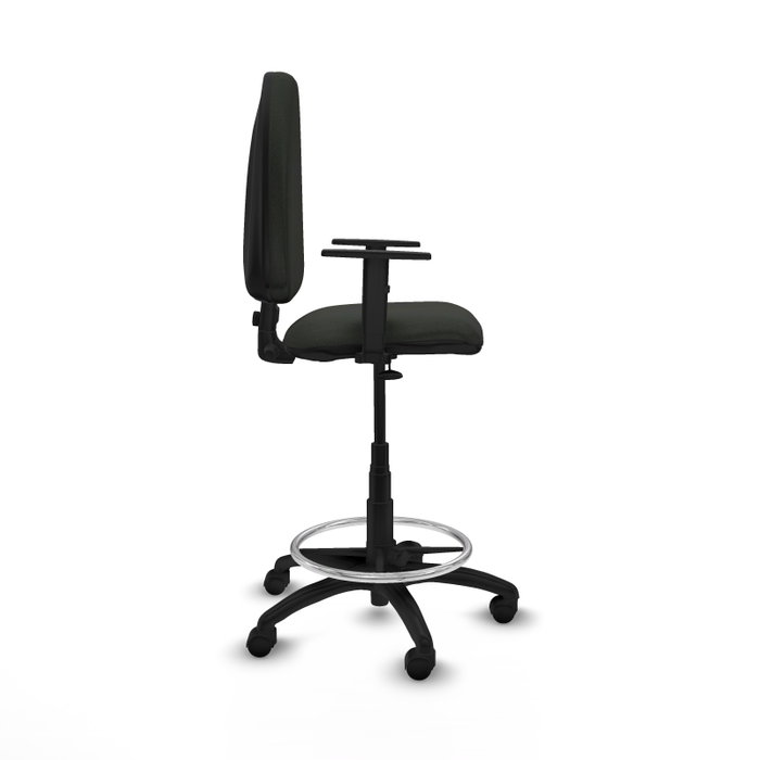 PIQUERAS Y CRESPO Tabouret de bureau Noir avec accoudoirs 1D