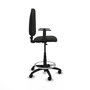 PIQUERAS Y CRESPO Tabouret de bureau Noir avec accoudoirs 1D
