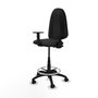 PIQUERAS Y CRESPO Tabouret de bureau Noir avec accoudoirs 1D