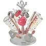 Beaba - Égoutte-biberons Arbre - Jusqu'à 6 biberons + accessoires - Séchage rapide et hygiénique - Rose