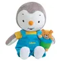 Jemini Peluche T'choupi 30 cm avec un ourson - Doudou en polyester doux lavable - Jouet pour enfant dès 1 an