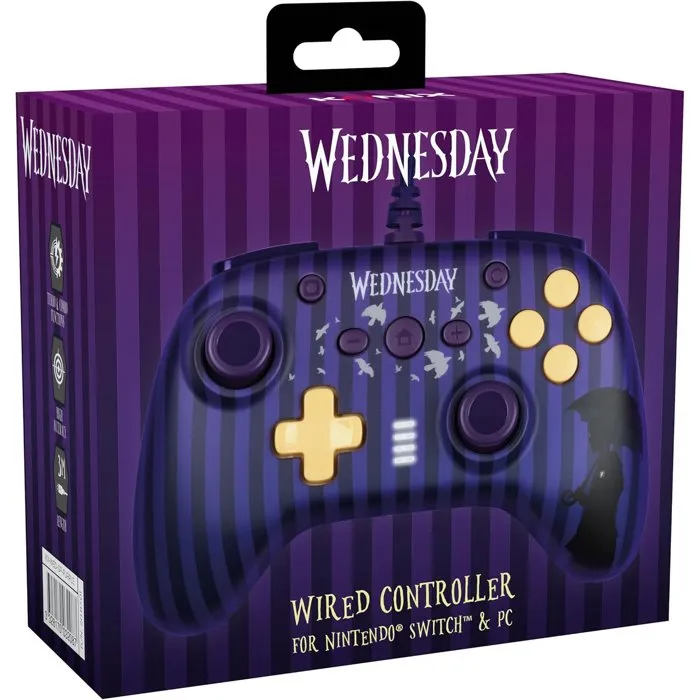 Konix - Manette filaire pour Nintendo Switch/Switch 2 et PC - Violet et noir - Poignées antidérapantes - Bouton capture d'écran - Vibration Konix - Manette filaire pour Nintendo Switch/Switch 2 et PC - Violet et noir - Poignées antidérapantes - Bouton capture d'écran - Vibration