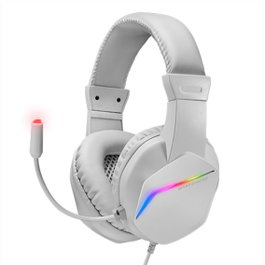 Mars Gaming MH122W Casque Gaming Filaire avec Micro, Jack 3.5 mm, Son Hi-Fi, Éclairage FRGB, Blanc