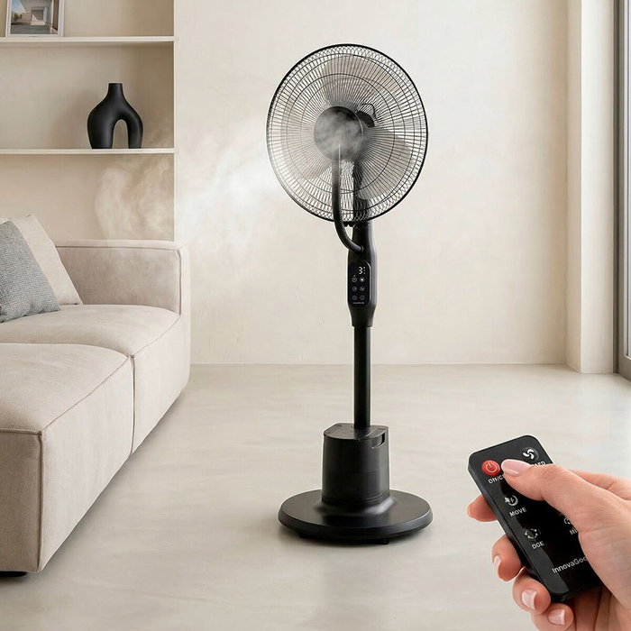 InnovaGoods Sprair Ventilateur Brumisateur sur Pied avec Télécommande