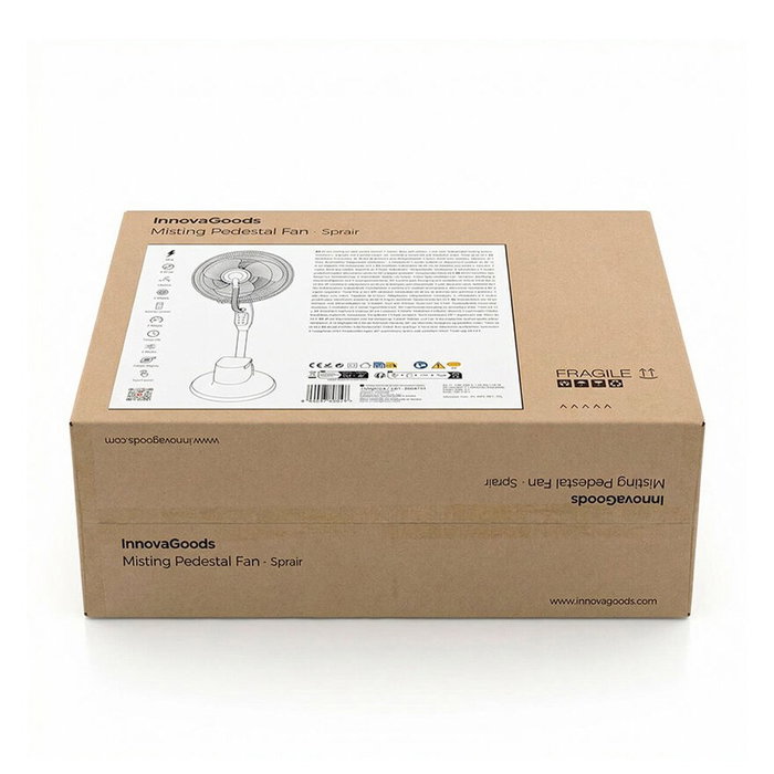 InnovaGoods Sprair Ventilateur Brumisateur sur Pied avec Télécommande