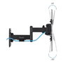 Tooq LP1344TN-B Support Mural pour Écran 13-43 Pouces VESA 200x200 mm, Inclinable Orientable, Rotation, Jusqu'à 20 kg, Noir