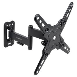 Tooq LP1344TN-B Support Mural pour Écran 13-43 Pouces VESA 200x200 mm, Inclinable Orientable, Rotation, Jusqu'à 20 kg, Noir