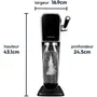 SodaStream ART - Machine à eau pétillante et soda avec levier vintage, bouteille lave-vaisselle, recharge de CO2 60L, Noir