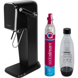 SodaStream ART - Machine à eau pétillante noire avec bouteille 1L