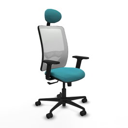 PIQUERAS Y CRESPO Chaise Zulema Synchro Turquoise et Blanc