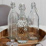 Home Deco Factory Bouteille en verre relief 1 L