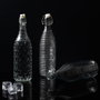Home Deco Factory Bouteille en verre relief 1 L