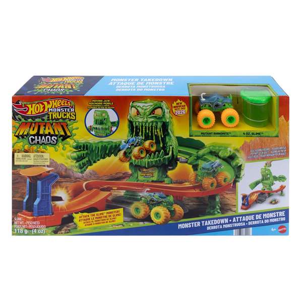 Mattel Hot Wheels Monster Trucks Combat Monstrueux Mutant avec Rhinomite 1/64 et Slime Mattel Hot Wheels Monster Trucks Combat Monstrueux Mutant avec Rhinomite 1/64 et Slime