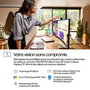 HP Series 7 Pro 734pm - Écran de conférence 34 pouces WQHD avec webcam IA, Thunderbolt 4 et affichage HDR400 IPS Black