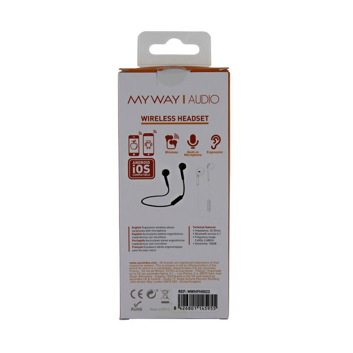 Casques avec Microphone Myway Noir