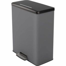 Curver DECO BIN Poubelle Duo Rectangle 52L Anthracite
